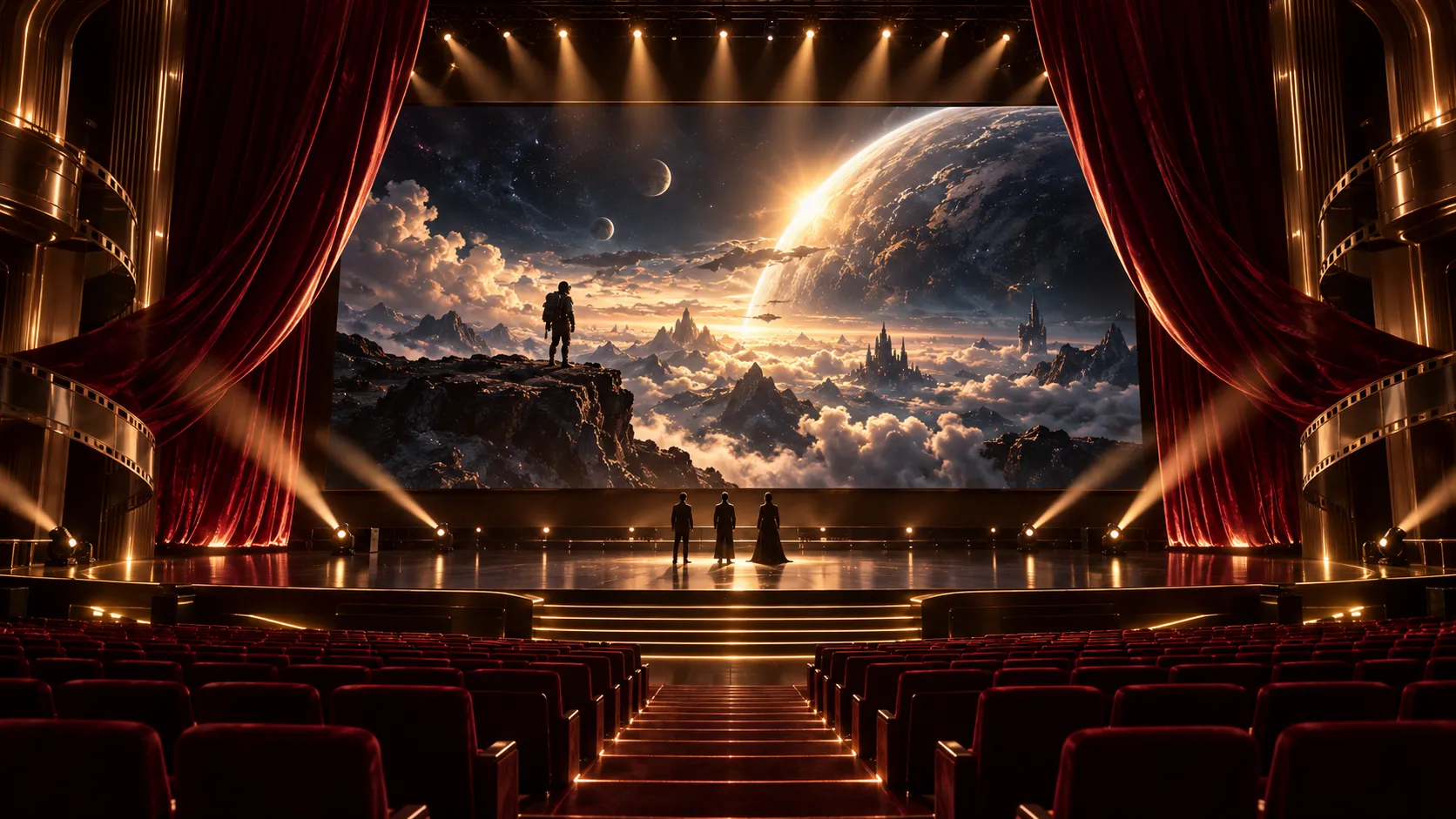电影首映与主创公开交流场景